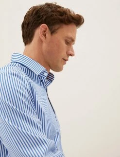 M&S SARTORIAL Formal Shirts Regular Fit Pure Cotton Striped Shirt -New In Mens Store SD 03 T11 4090 E4 X EC 2