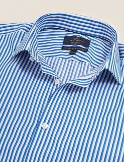M&S SARTORIAL Formal Shirts Regular Fit Pure Cotton Striped Shirt -New In Mens Store SD 03 T11 4090 E4 X EC 8