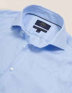 M&S SARTORIAL Formal Shirts Slim Fit Easy Iron Pure Cotton Twill Shirt -New In Mens Store SD 03 T11 4106S E0 X EC 8