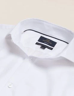 M&S SARTORIAL Formal Shirts Slim Fit Easy Iron Pure Cotton Twill Shirt -New In Mens Store SD 03 T11 4106S Z0 X EC 8