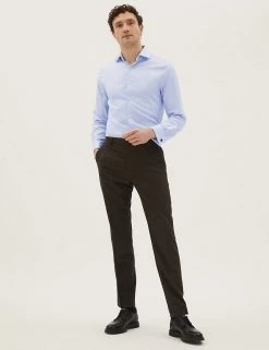 M&S SARTORIAL Formal Shirts Tailored Fit Pure Cotton Twill Shirt