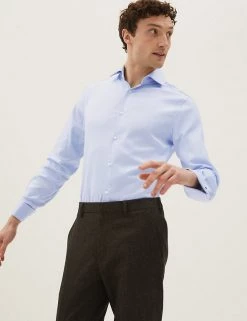 M&S SARTORIAL Formal Shirts Tailored Fit Pure Cotton Twill Shirt -New In Mens Store SD 03 T11 4106T E0 X EC 1