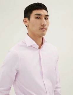 M&S SARTORIAL Formal Shirts Tailored Fit Pure Cotton Twill Shirt -New In Mens Store SD 03 T11 4106T QA X EC 2