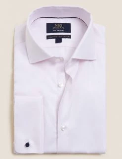 M&S SARTORIAL Formal Shirts Tailored Fit Pure Cotton Twill Shirt -New In Mens Store SD 03 T11 4106T QA X EC 90