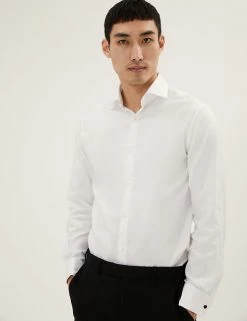 M&S SARTORIAL Formal Shirts Tailored Fit Pure Cotton Twill Shirt -New In Mens Store SD 03 T11 4106T Z0 X EC 1