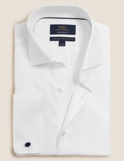 M&S SARTORIAL Formal Shirts Tailored Fit Pure Cotton Twill Shirt -New In Mens Store SD 03 T11 4106T Z0 X EC 90