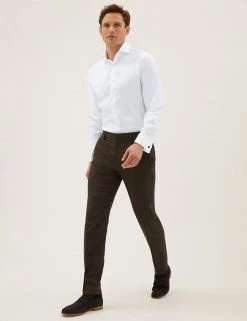 M&S SARTORIAL Formal Shirts Regular Fit Pure Cotton Twill Shirt