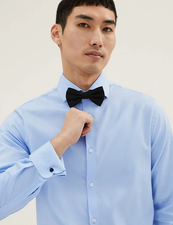 M&S SARTORIAL Formal Shirts Tailored Fit Easy Iron Pure Cotton Shirt 5 M&S SARTORIAL Formal Shirts Tailored Fit Easy Iron Pure Cotton Shirt - Image 5