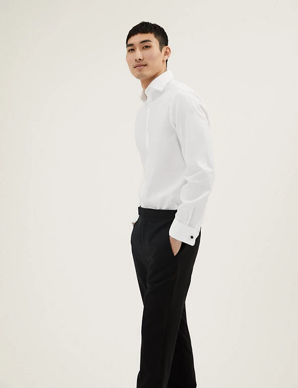 M&S SARTORIAL Formal Shirts Tailored Fit Easy Iron Pure Cotton Shirt 10 M&S SARTORIAL Formal Shirts Tailored Fit Easy Iron Pure Cotton Shirt - Image 10