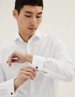 M&S SARTORIAL Formal Shirts Tailored Fit Easy Iron Pure Cotton Shirt 29 M&S SARTORIAL Formal Shirts Tailored Fit Easy Iron Pure Cotton Shirt -New In Mens Store SD 03 T11 4107T Z0 X EC 1