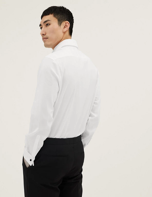 M&S SARTORIAL Formal Shirts Tailored Fit Easy Iron Pure Cotton Shirt 14 M&S SARTORIAL Formal Shirts Tailored Fit Easy Iron Pure Cotton Shirt - Image 14