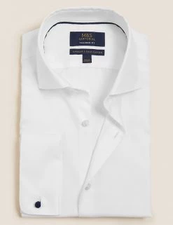 M&S SARTORIAL Formal Shirts Tailored Fit Easy Iron Pure Cotton Shirt 28 M&S SARTORIAL Formal Shirts Tailored Fit Easy Iron Pure Cotton Shirt -New In Mens Store SD 03 T11 4107T Z0 X EC 90