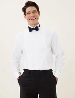 M&S Collection Formal Shirts Regular Fit Pure Cotton Dinner Shirt
