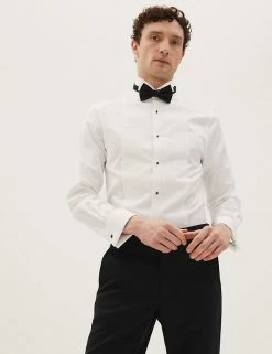 M&S SARTORIAL Formal Shirts Tailored Fit Pure Cotton Dinner Shirt -New In Mens Store SD 03 T11 7503T Z0 X EC 1