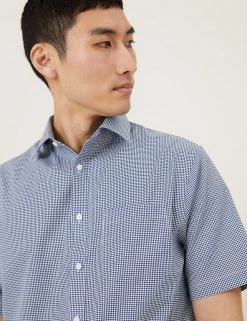 M&S Collection Formal Shirts Regular Fit Non Iron Pure Cotton Shirt