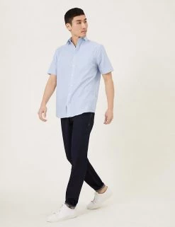 M&S Collection Formal Shirts Regular Fit Non Iron Pure Cotton Oxford Shirt -New In Mens Store SD 03 T11 8728 E4 X EC 1