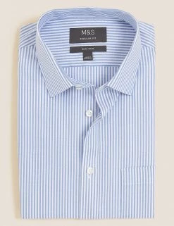M&S Collection Formal Shirts Regular Fit Non Iron Pure Cotton Oxford Shirt -New In Mens Store SD 03 T11 8728 E4 X EC 90