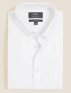 M&S Collection Formal Shirts Regular Fit Non Iron Pure Cotton Oxford Shirt 11 M&S Collection Formal Shirts Regular Fit Non Iron Pure Cotton Oxford Shirt -New In Mens Store SD 03 T11 8729 Z0 X EC 90