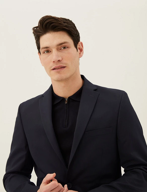 M&S Collection All Suit Strokes Slim Fit Jacket 1 M&S Collection All Suit Strokes Slim Fit Jacket
