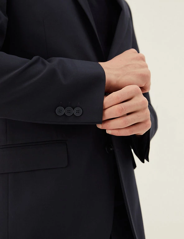 M&S Collection All Suit Strokes Slim Fit Jacket 5 M&S Collection All Suit Strokes Slim Fit Jacket - Image 5