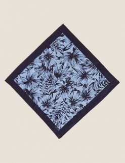 M&S Collection Men's Pocket Squares Tropical Linen Pocket Square