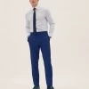 M&S Collection Men's Trousers Bright Blue Slim Fit Trousers