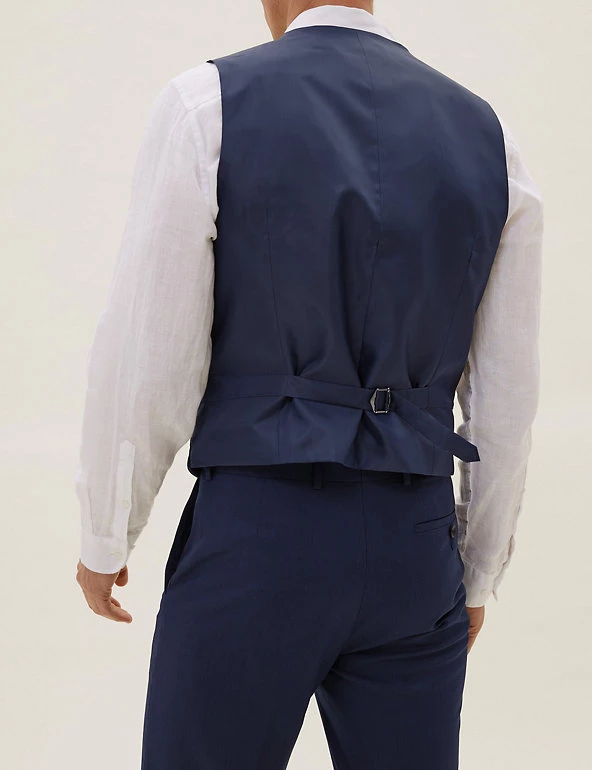 M&S Collection Men's Waistcoats Tailored Fit Waistcoat 4 M&S Collection Men's Waistcoats Tailored Fit Waistcoat - Image 4