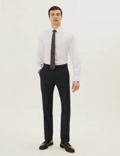 M&S Collection Men Tailored Fit Trousers With Stretch