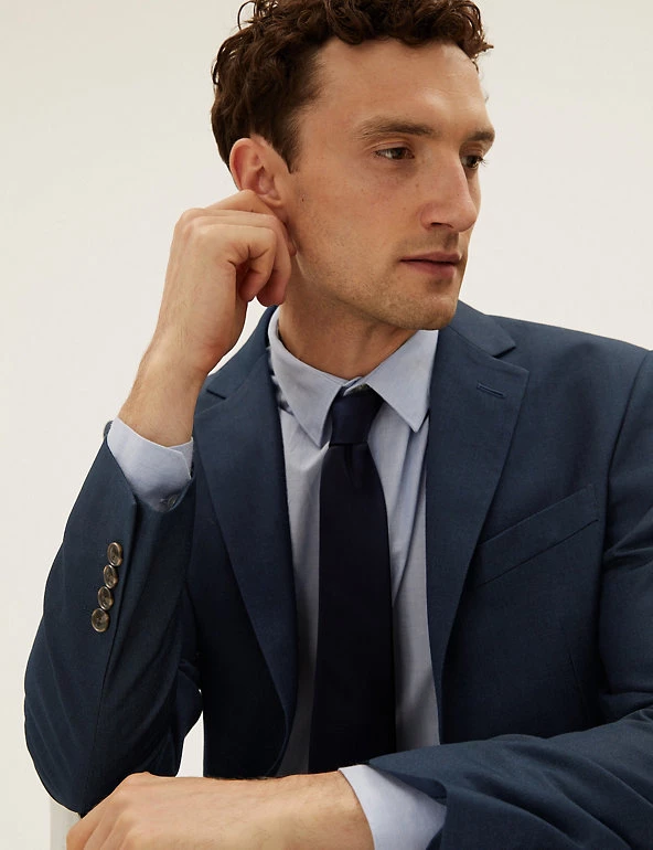 M&S Collection Men's Coats & Jackets Navy Regular Fit Jacket 5 M&S Collection Men's Coats & Jackets Navy Regular Fit Jacket - Image 5