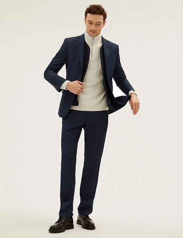 M&S Collection Men's Coats & Jackets Navy Regular Fit Jacket 7 M&S Collection Men's Coats & Jackets Navy Regular Fit Jacket - Image 7