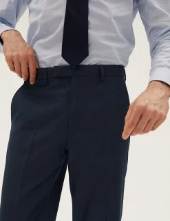 M&S Collection Men's Trousers Navy Regular Fit Trousers -New In Mens Store SD 03 T15 1702Y F0 X EC 3