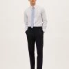 M&S Collection Men's Trousers Navy Tailored Fit Trousers