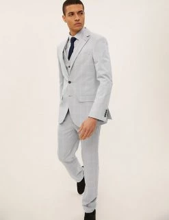 M&S Collection Men's Waistcoats Slim Fit Check Waistcoat -New In Mens Store SD 03 T15 1713W T1 X EC 2