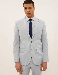 M&S Collection Men's Coats & Jackets Regular Fit Check Jacket