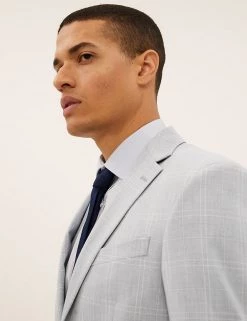 M&S Collection Men's Coats & Jackets Regular Fit Check Jacket -New In Mens Store SD 03 T15 1715Y T1 X EC 3