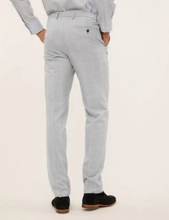 M&S Collection Men's Trousers Regular Fit Check Trousers -New In Mens Store SD 03 T15 1716Y T1 X EC 3
