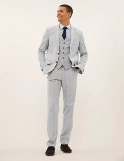 M&S Collection Men's Trousers Regular Fit Check Trousers -New In Mens Store SD 03 T15 1716Y T1 X EC 4