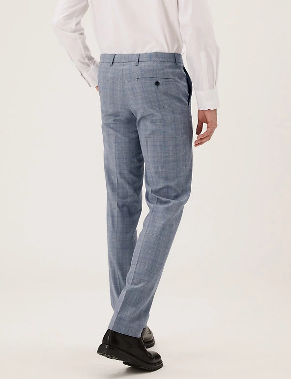 M&S Collection Smart Trousers Tailored Fit Check Trousers 5 M&S Collection Smart Trousers Tailored Fit Check Trousers - Image 5