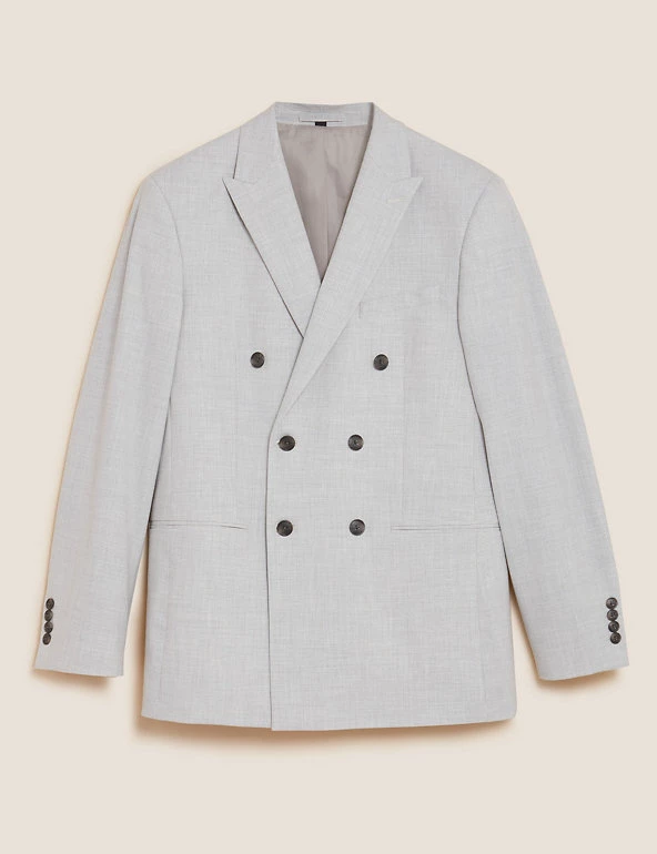 M&S Collection Men's Coats & Jackets Tailored Fit Double Breasted Jacket 2 M&S Collection Men's Coats & Jackets Tailored Fit Double Breasted Jacket - Image 2