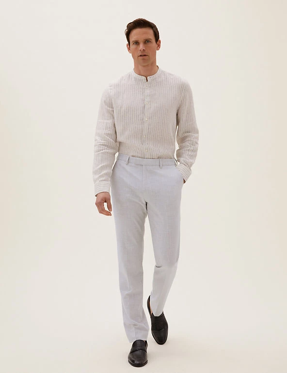 M&S Collection Smart Trousers Tailored Fit Puppytooth Trousers 1 M&S Collection Smart Trousers Tailored Fit Puppytooth Trousers