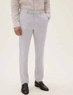 M&S Collection Smart Trousers Tailored Fit Puppytooth Trousers 9 M&S Collection Smart Trousers Tailored Fit Puppytooth Trousers -New In Mens Store SD 03 T15 1724T XH X EC 1