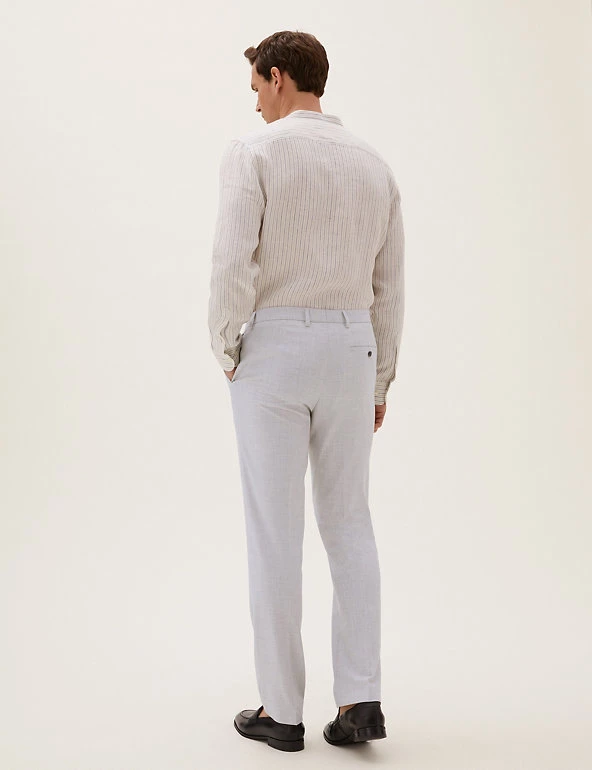 M&S Collection Smart Trousers Tailored Fit Puppytooth Trousers 5 M&S Collection Smart Trousers Tailored Fit Puppytooth Trousers - Image 5