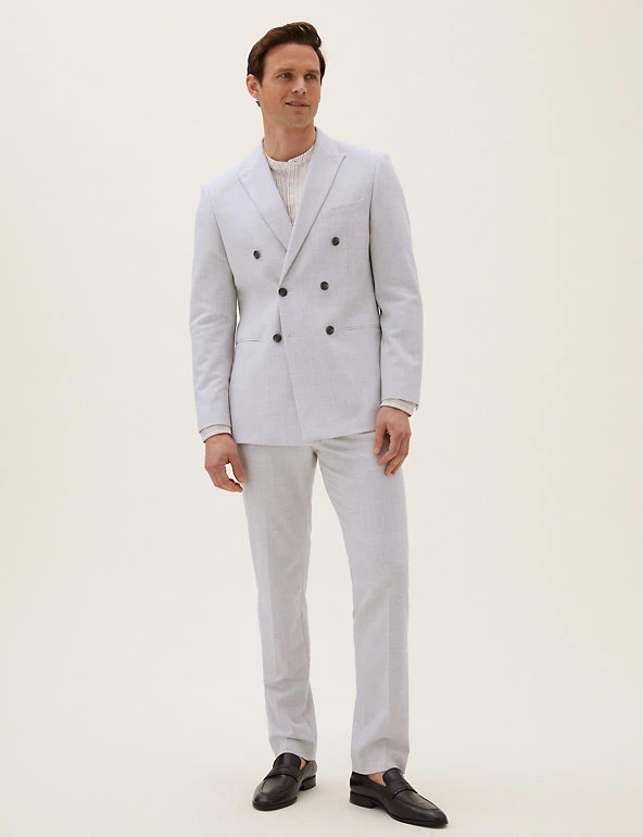 M&S Collection Smart Trousers Tailored Fit Puppytooth Trousers 6 M&S Collection Smart Trousers Tailored Fit Puppytooth Trousers - Image 6