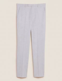 M&S Collection Smart Trousers Tailored Fit Puppytooth Trousers 8 M&S Collection Smart Trousers Tailored Fit Puppytooth Trousers -New In Mens Store SD 03 T15 1724T XH X EC 90