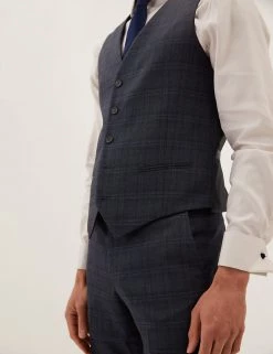 M&S Collection Men Check Waistcoat -New In Mens Store SD 03 T15 1737M E0 X EC 2