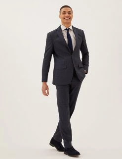 M&S Collection Men Regular Fit Check Jacket -New In Mens Store SD 03 T15 1737Y E0 X EC 1