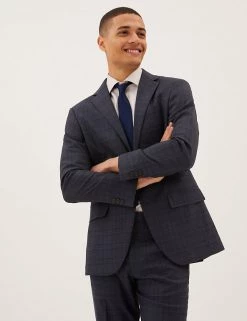 M&S Collection Men Regular Fit Check Jacket -New In Mens Store SD 03 T15 1737Y E0 X EC 4