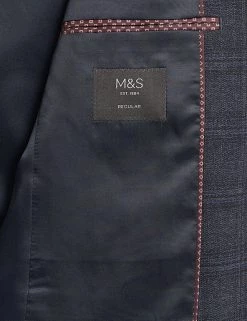 M&S Collection Men Regular Fit Check Jacket -New In Mens Store SD 03 T15 1737Y E0 X EC 6