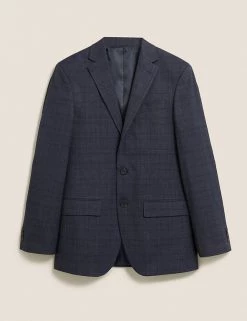 M&S Collection Men Regular Fit Check Jacket -New In Mens Store SD 03 T15 1737Y E0 X EC 90