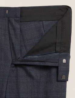 M&S Collection Smart Trousers Regular Fit Stretch Check Trouser -New In Mens Store SD 03 T15 1738Y E0 X EC 6